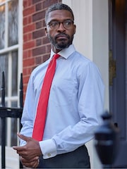 Savile Row Company Classic Fit Blue Window Check Cotton Winchester Double Cuff Formal Shirt - Image 1 of 5