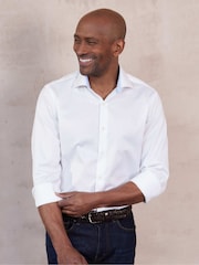 The Savile Row Company Slim Fit Single Cuff Two-Ply Cotton Gold Label Formal Shirt - Image 1 of 6