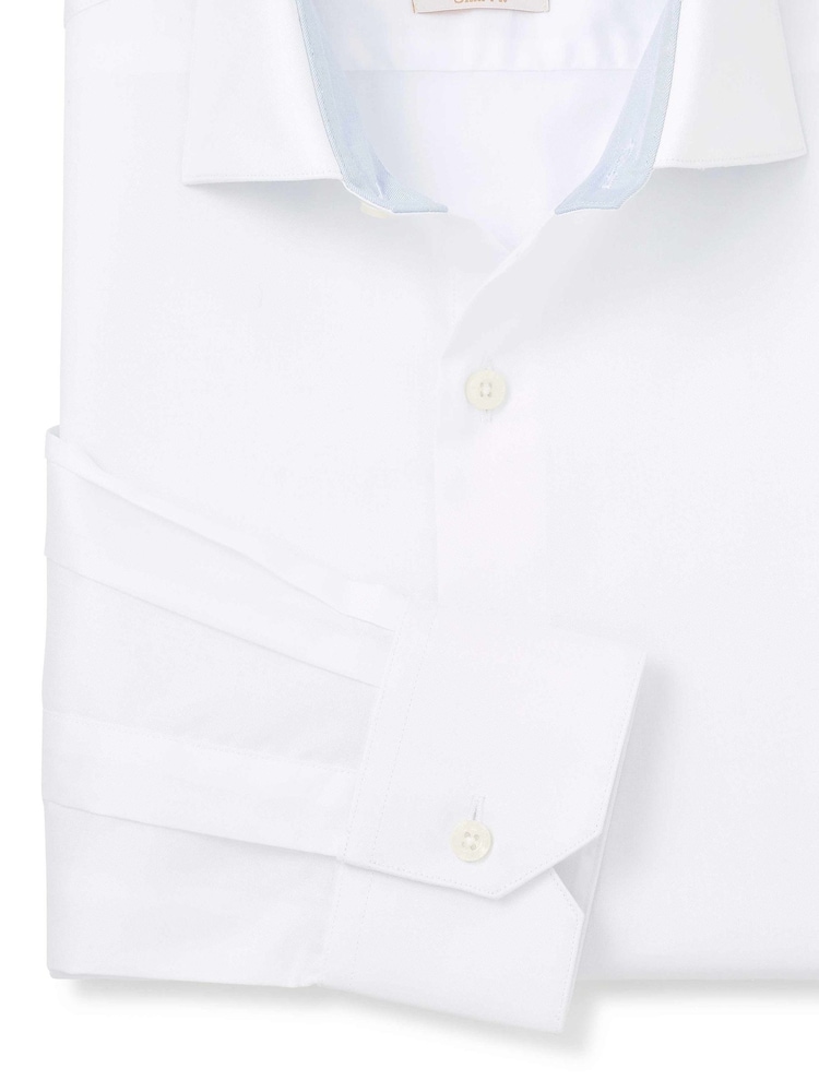The Savile Row Company Slim Fit Single Cuff Two-Ply Cotton Gold Label Formal Shirt - Image 6 of 6