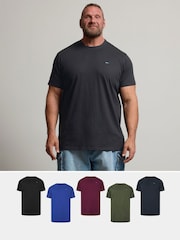 BadRhino Big & Tall Blue Longline T-Shirts 5 Pack - Image 1 of 8