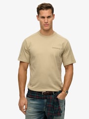 Superdry Brown Tech Relaxed T-Shirt - Image 1 of 6