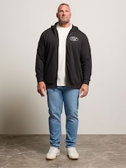 BadRhino Big & Tall Black B Print Zip Thru Jacket - Image 2 of 7