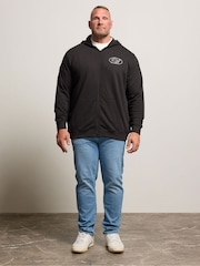 BadRhino Big & Tall Black B Print Zip Thru Jacket - Image 3 of 7