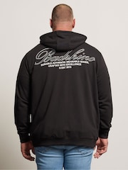 BadRhino Big & Tall Black B Print Zip Thru Jacket - Image 4 of 7
