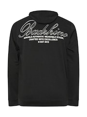 BadRhino Big & Tall Black B Print Zip Thru Jacket - Image 7 of 7