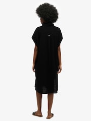 Superdry Black Oversized Midi Shirt Dress - Image 3 of 6