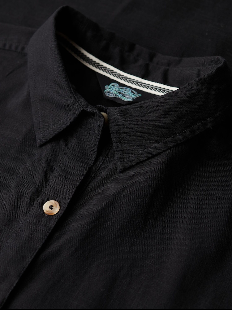 Superdry Black Oversized Midi Shirt Dress - Image 6 of 6