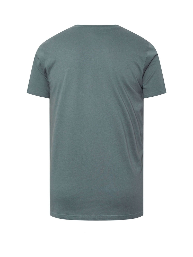 BadRhino Big & Tall Blue Navy Longline T-Shirts 5 Pack - Image 8 of 8