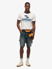 Superdry White Modern Industry Relaxed T-Shirt - Image 2 of 4