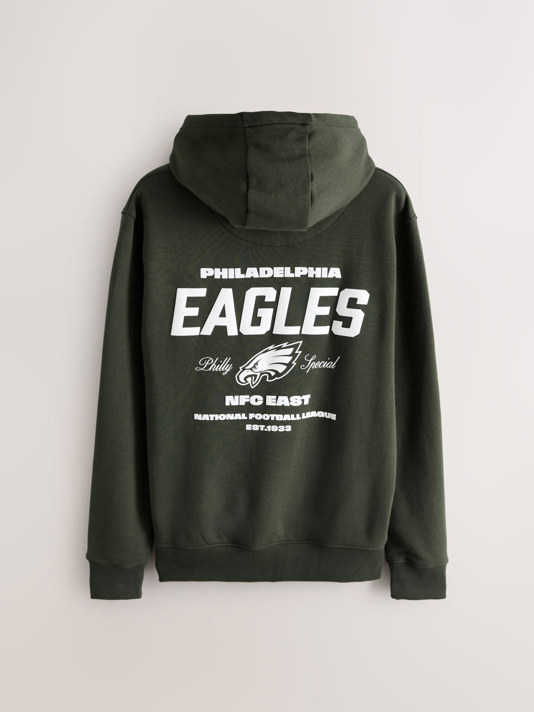 Buy Khaki Green NFL Philadelphia Eagles Graphic License Hoodie