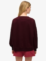 Superdry Red Athletic Essentials Relaxed Crew Sweatshirt - Image 2 of 5
