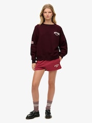 Superdry Red Athletic Essentials Relaxed Crew Sweatshirt - Image 4 of 5