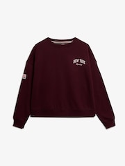 Superdry Red Athletic Essentials Relaxed Crew Sweatshirt - Image 5 of 5