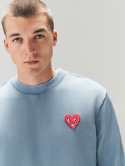 Blue Keith Haring Graphic Crew Neck Sweatshirt - Image 1 of 7