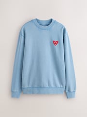 Blue Keith Haring Graphic Crew Neck Sweatshirt - Image 5 of 7