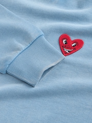 Blue Keith Haring Graphic Crew Neck Sweatshirt - Image 7 of 7