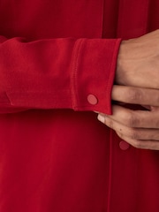 Red N.Premium Jersey Twill Popper Shacket - Image 5 of 5