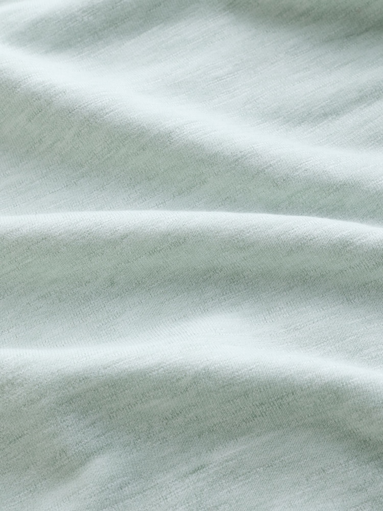 Sage Green Marl Regular Fit Heavyweight Cotton Rich Crew Neck Sweatshirt - Image 7 of 7