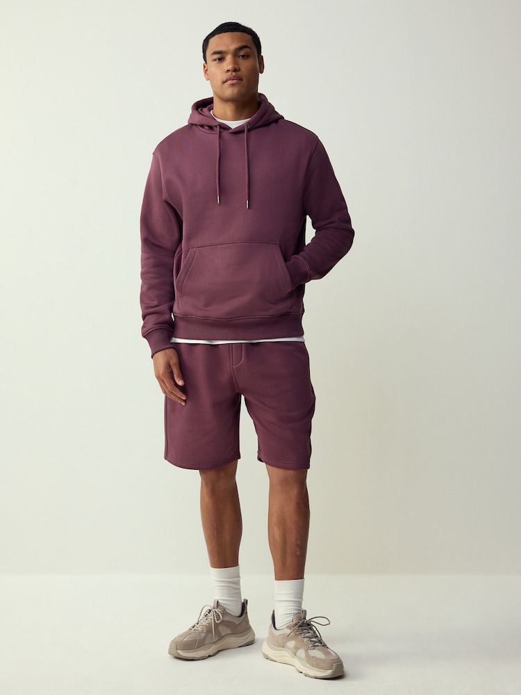 Prune Violet - Măsură regular - Hanorac cu glugă din bumbac gros - Imaginea 2 din 4 Prune Violet - Măsură regular - Hanorac cu glugă din bumbac gros - Imaginea 2 din 4