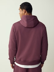 Prune Violet - Măsură regular - Hanorac cu glugă din bumbac gros - Imaginea 3 din 4