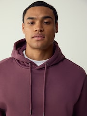 Prune Violet - Măsură regular - Hanorac cu glugă din bumbac gros - Imaginea 4 din 4