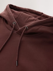 ქლიავისფერი იისფერი - რეგულარული მორგება - მძიმე, ბამბით მდიდარი ჯერსის კაპიშონიანი მაისური „Hoodie“-სგან, ბამბით მდიდარი. - სურათი 6 7-დან