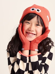 Tog 24 Orange Kids Soay Shaun The Sheep Knit Gloves - Image 3 of 5