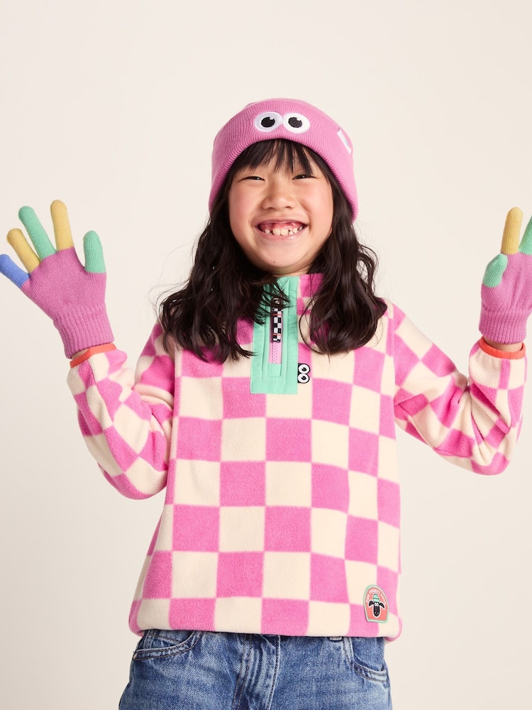 Tog 24 Pink Kids Adal Shaun The Sheep Knit Gloves - Image 2 of 4 Tog 24 Pink Kids Adal Shaun The Sheep Knit Gloves - Image 2 of 4