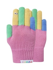 Tog 24 Pink Kids Adal Shaun The Sheep Knit Gloves - Image 4 of 4