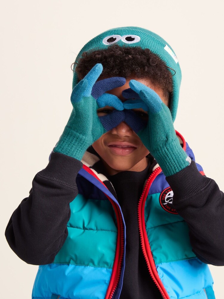 Tog 24 Green Kids Adal Shaun The Sheep Knit Gloves - Image 1 of 4 Tog 24 Green Kids Adal Shaun The Sheep Knit Gloves - Image 1 of 4