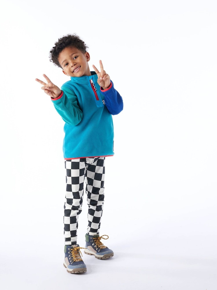Tog 24 Blue Kids Texel Shaun The Sheep Print Zip Neck Fleece - Image 1 of 5