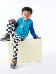 Tog 24 Blue Kids Texel Shaun The Sheep Print Zip Neck Fleece - Image 4 of 5
