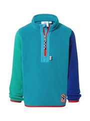 Tog 24 Blue Kids Texel Shaun The Sheep Print Zip Neck Fleece - Image 5 of 5