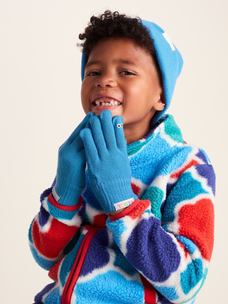 Tog 24 Blue Kids Soay Shaun The Sheep Knit Gloves - Image 1 of 4 Tog 24 Blue Kids Soay Shaun The Sheep Knit Gloves - Image 1 of 4