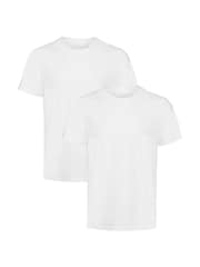 Under Armour White Performance Tech Mesh Undershirt Solid Fitted Crew Neck Vests 2 Pack - Image 1 of 5