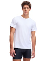 Under Armour White Performance Tech Mesh Undershirt Solid Fitted Crew Neck Vests 2 Pack - Image 3 of 5