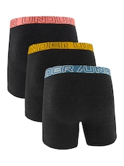 Under Armour Black Performance Cotton Mens 6 Inch Underwear 3 Pack - Image 2 of 3