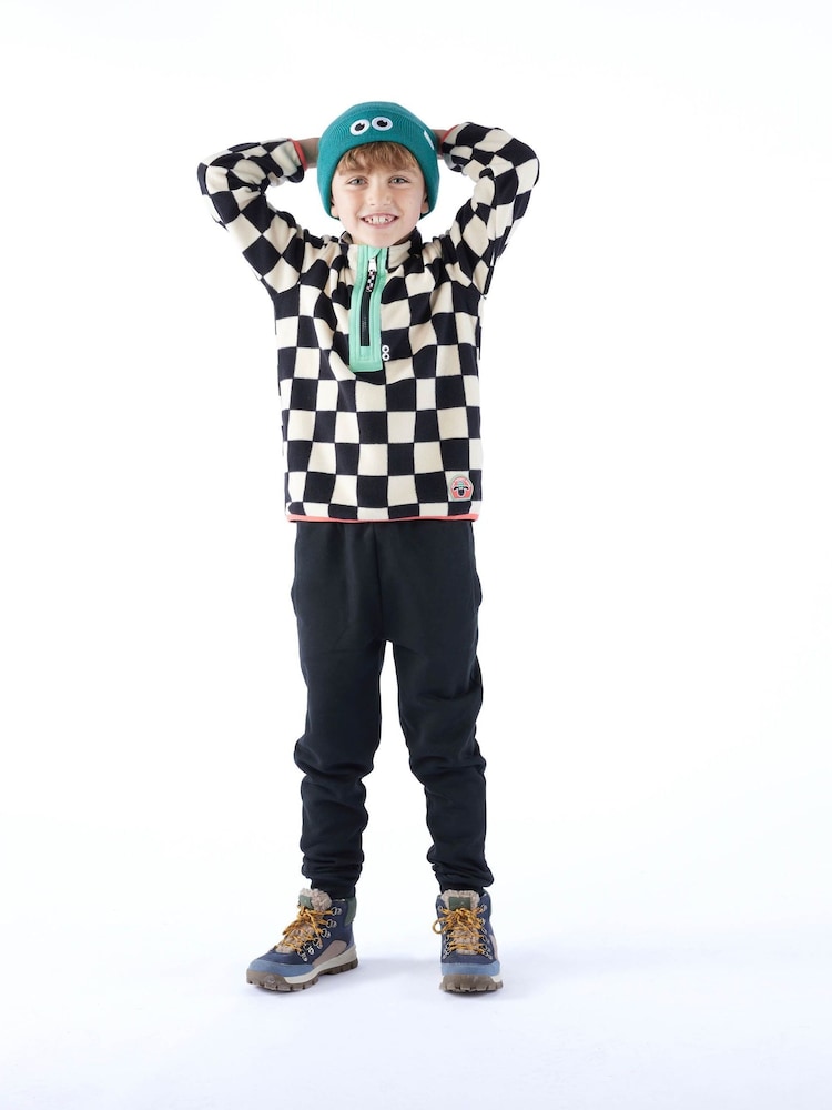 Tog 24 Black Kids Brecknock Shaun The Sheep Print Zip Neck Fleece - Image 1 of 6 Tog 24 Black Kids Brecknock Shaun The Sheep Print Zip Neck Fleece - Image 1 of 6