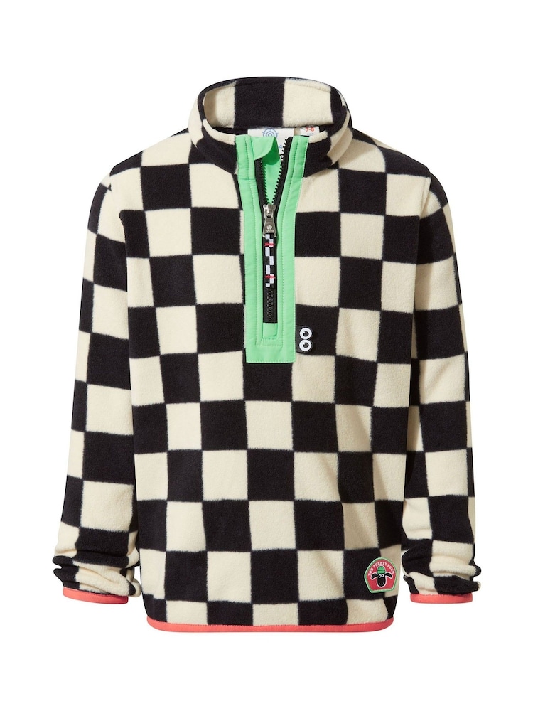 Tog 24 Black Kids Brecknock Shaun The Sheep Print Zip Neck Fleece - Image 6 of 6 Tog 24 Black Kids Brecknock Shaun The Sheep Print Zip Neck Fleece - Image 6 of 6