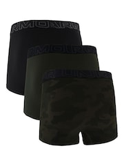 Under Armour Green Performance Cotton Mens 3 Inch Underwear 3 Pack - Image 2 of 3