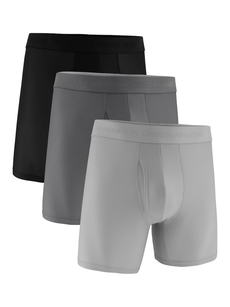 Under Armour Grey Performance Tech Mesh 6 Underwear 3-Pack - Image 1 of 3