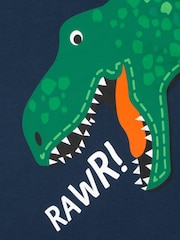 Character Blue Boys Harry Bear Dinosaur Print T-Shirt - Image 3 of 6