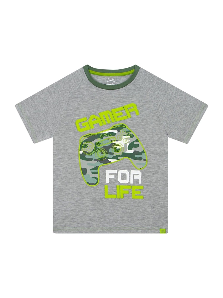 Harry Bear Green Gaming Camouflage Controller Short Pyjamas - Image 12 of 12