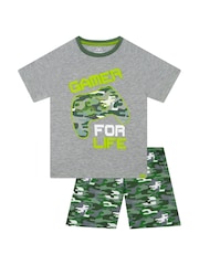 Harry Bear Green Gaming Camouflage Controller Short Pyjamas - Image 7 of 12