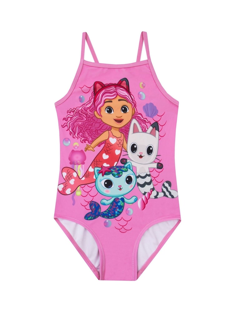 Character Pink Girls Gabby’s Dollhouse Swimsuit - Image 1 of 5