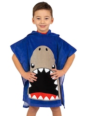 Character Blue Harry Bear Shark Towel Poncho - Image 1 of 11