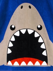 Character Blue Harry Bear Shark Towel Poncho - Image 10 of 11