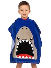 Character Blue Harry Bear Shark Towel Poncho - Image 2 of 11
