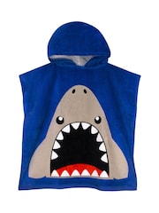 Character Blue Harry Bear Shark Towel Poncho - Image 6 of 11