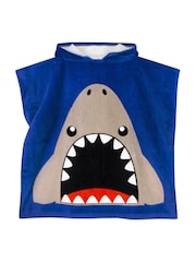 Character Blue Harry Bear Shark Towel Poncho - Image 7 of 11